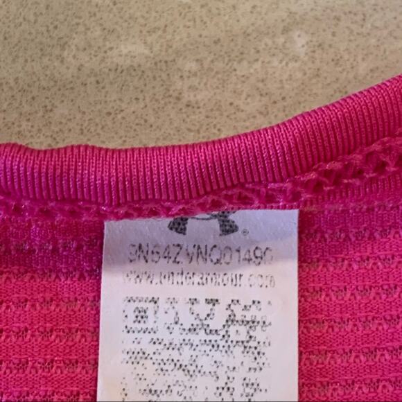 Under Armour Hot Pink Racerback High Low Workout Tank - Picture 5 of 9